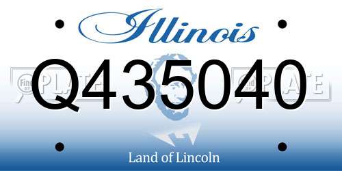Q435040 Illinois License Plate