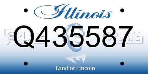Q435587 Illinois License Plate