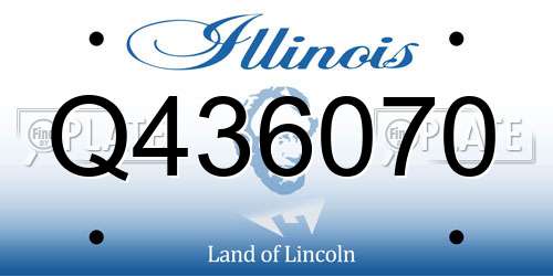 Q436070 Illinois License Plate