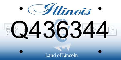 Q436344 Illinois License Plate