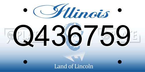 Q436759 Illinois License Plate