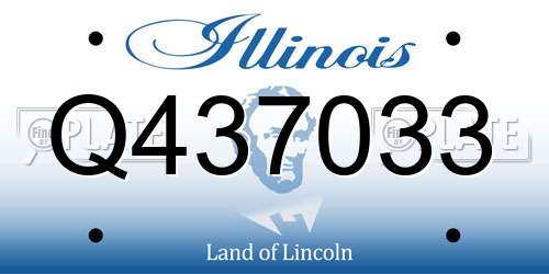 Q437033 Illinois License Plate