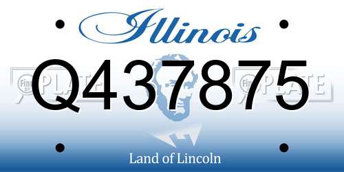 Q437875 Illinois License Plate