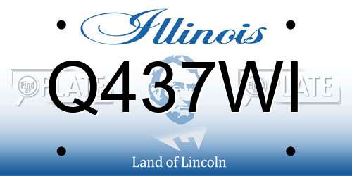 Q437WI Illinois License Plate