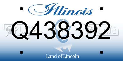 Q438392 Illinois License Plate