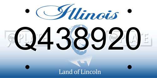 Q438920 Illinois License Plate