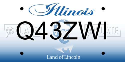 Q43ZWI Illinois License Plate