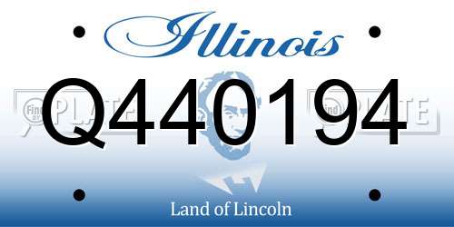 Q440194 Illinois License Plate