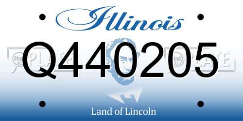 Q440205 Illinois License Plate