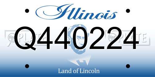 Q440224 Illinois License Plate