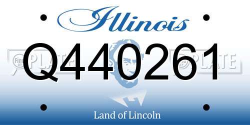 Q440261 Illinois License Plate