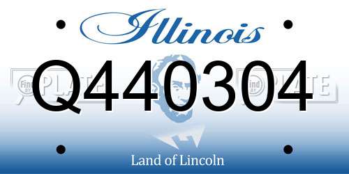 Q440304 Illinois License Plate