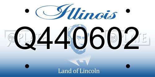 Q440602 Illinois License Plate