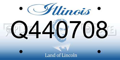 Q440708 Illinois License Plate
