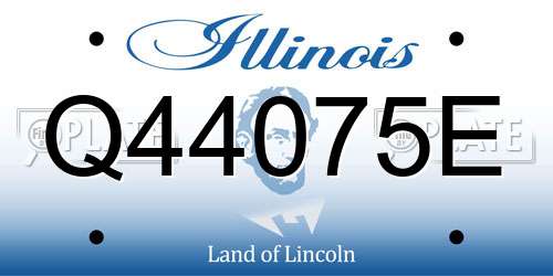 Q44075E Illinois License Plate