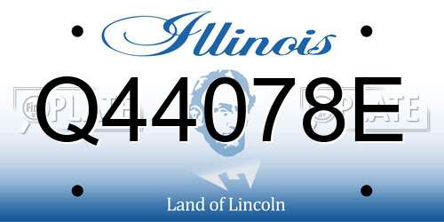 Q44078E Illinois License Plate