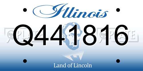 Q441816 Illinois License Plate