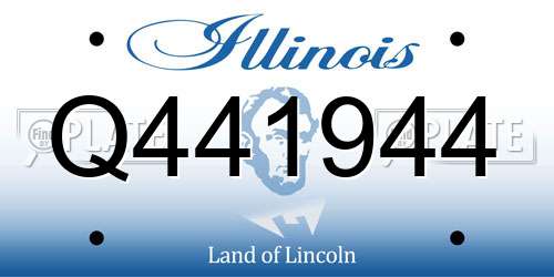Q441944 Illinois License Plate