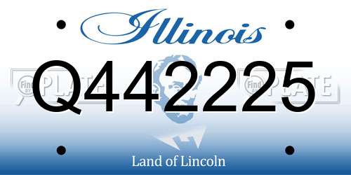 Q442225 Illinois License Plate