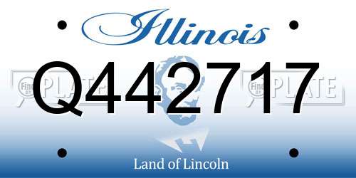 Q442717 Illinois License Plate