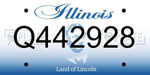 Q442928 Illinois License Plate
