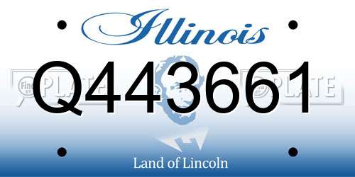 Q443661 Illinois License Plate