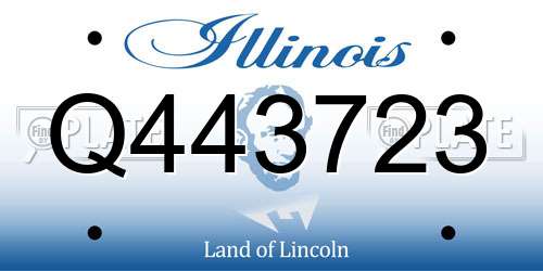 Q443723 Illinois License Plate