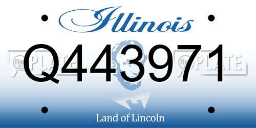 Q443971 Illinois License Plate