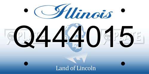 Q444015 Illinois License Plate