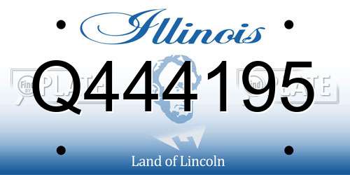 Q444195 Illinois License Plate