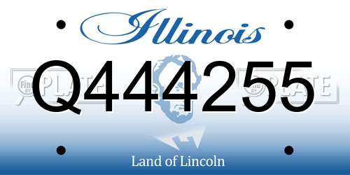 Q444255 Illinois License Plate