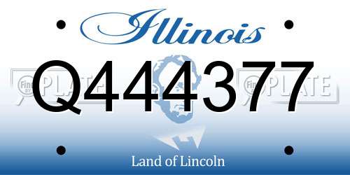 Q444377 Illinois License Plate