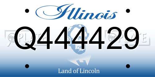 Q444429 Illinois License Plate
