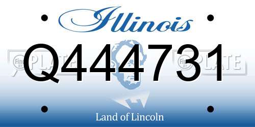 Q444731 Illinois License Plate