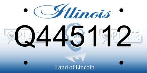 Q445112 Illinois License Plate