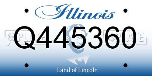 Q445360 Illinois License Plate