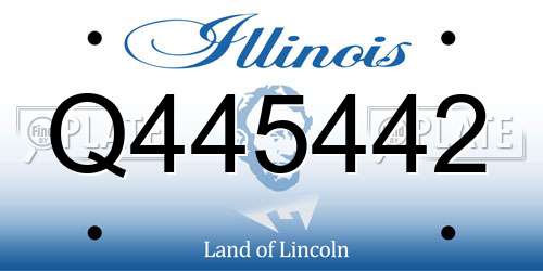 Q445442 Illinois License Plate