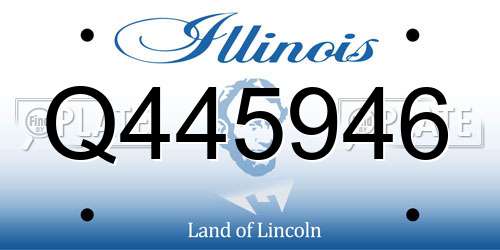 Q445946 Illinois License Plate