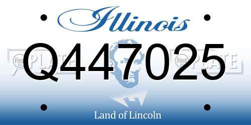 Q447025 Illinois License Plate
