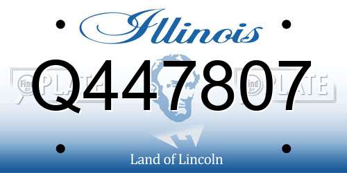 Q447807 Illinois License Plate