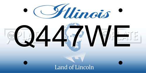 Q447WE Illinois License Plate