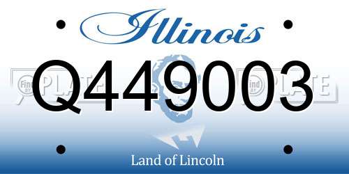 Q449003 Illinois License Plate