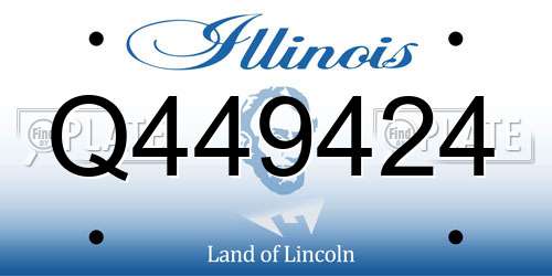 Q449424 Illinois License Plate