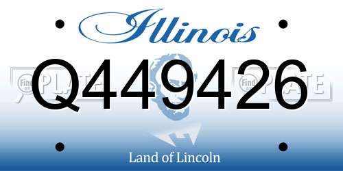 Q449426 Illinois License Plate