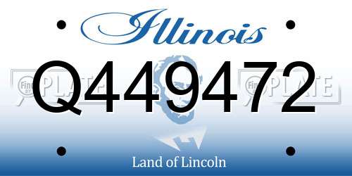Q449472 Illinois License Plate