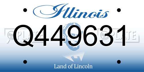 Q449631 Illinois License Plate