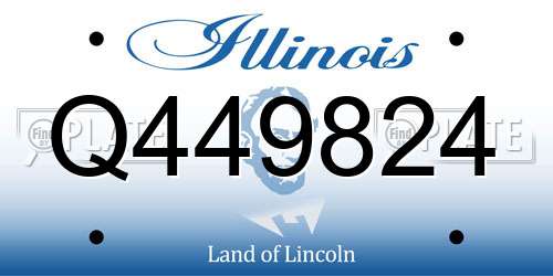 Q449824 Illinois License Plate