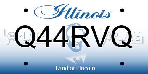 Q44RVQ Illinois License Plate