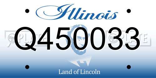 Q450033 Illinois License Plate