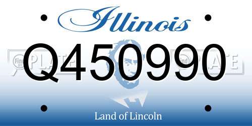 Q450990 Illinois License Plate